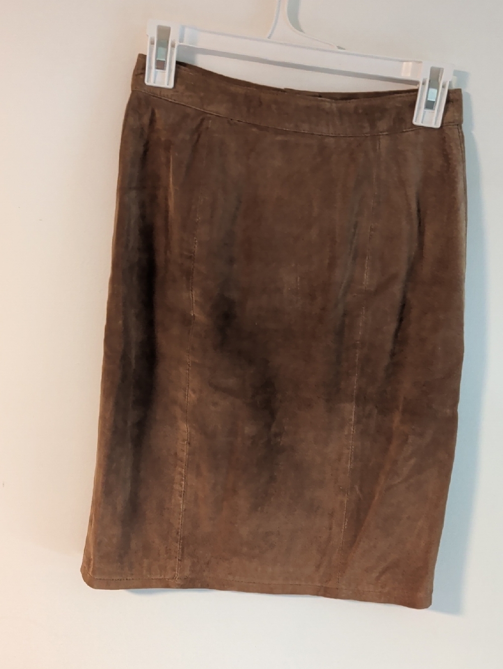 Brown Suede Pencil Skirt Cayenne Leather Women 6